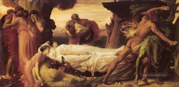 Hercules Ringen mit dem Tod Akademismus Frederic Leighton Ölgemälde